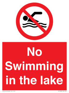 No Swimming in the lake